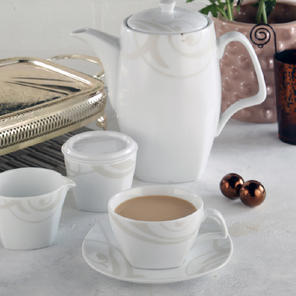Dankotuwa | Layala Platinum 17 Pcs Tea Set
