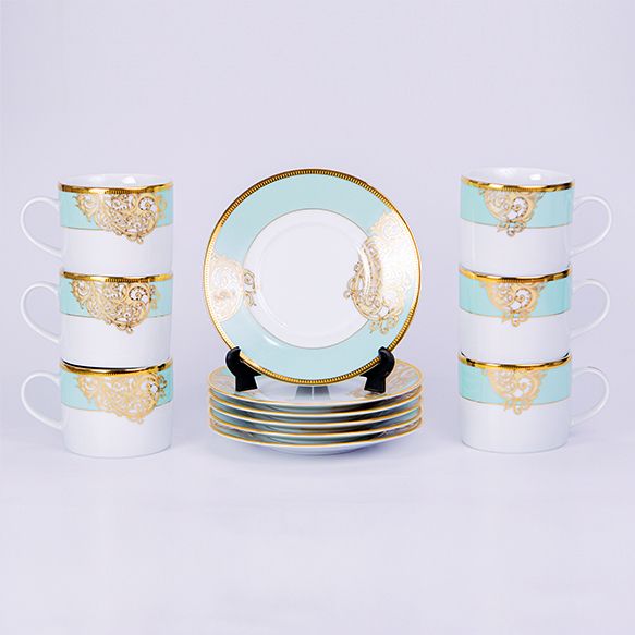 Dankotuwa | Esmeralda Green 12 Pieces Tea Set