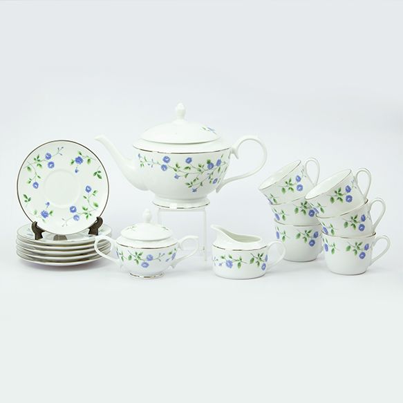 Dankotuwa | Blue Rose 17 Pieces Tea Set