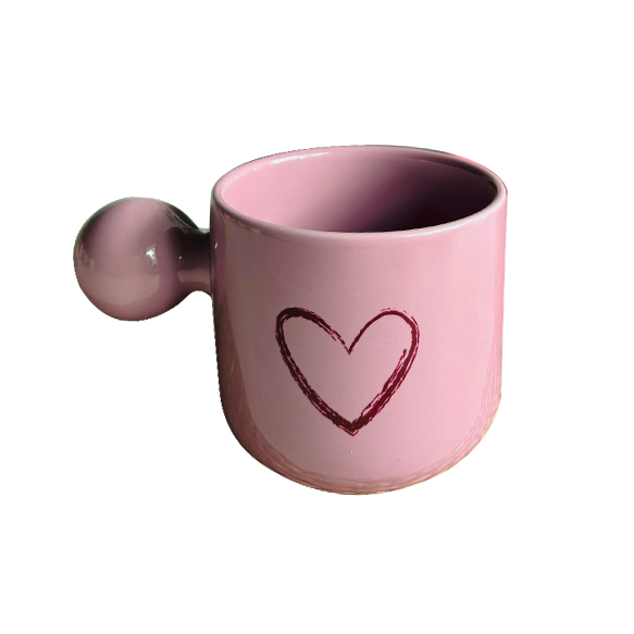 Dankotuwa | Purple Glazed With Red Heart Decal