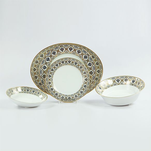 Dankotuwa | Doris Grey 21 Pieces Dinner Set