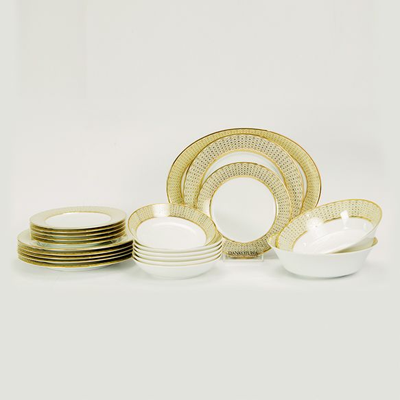 Dankotuwa | Jewel Cream 21 Pieces Dinner Set