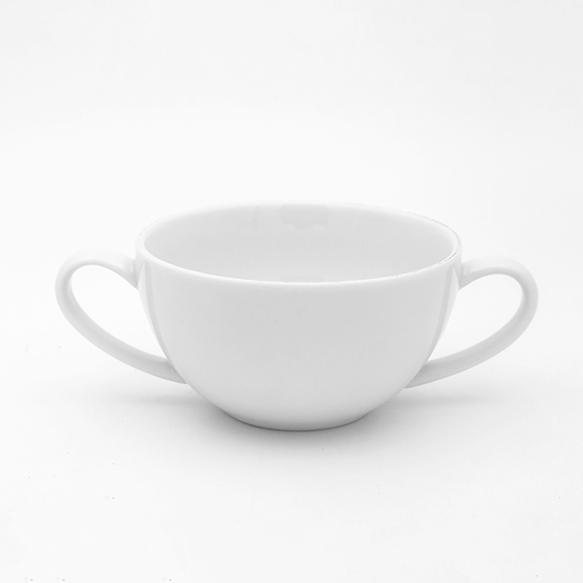 Dankotuwa | White Soup Cup And Saucer-RFPL