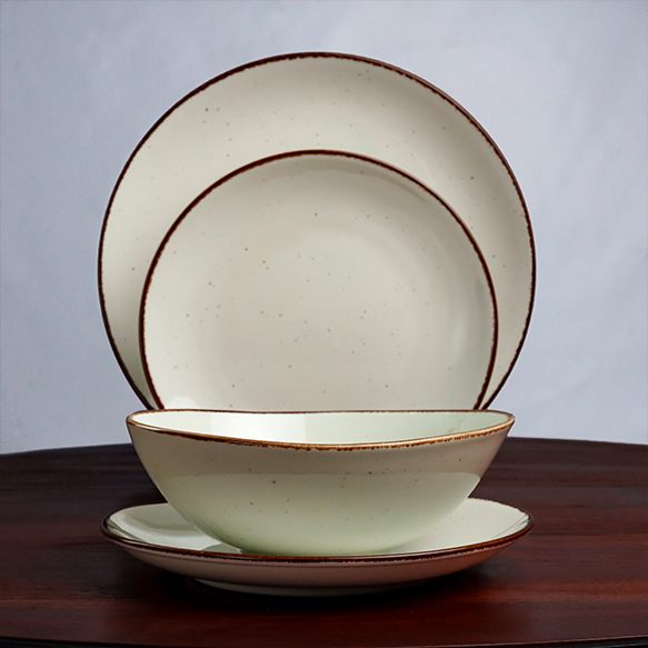 Dankotuwa | Leather Brown 12 Pcs Dinner Set