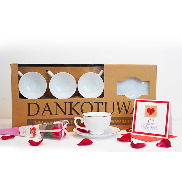 Dankotuwa | Valentine Special 12 Pieces Tea Set - Cherry Platinum