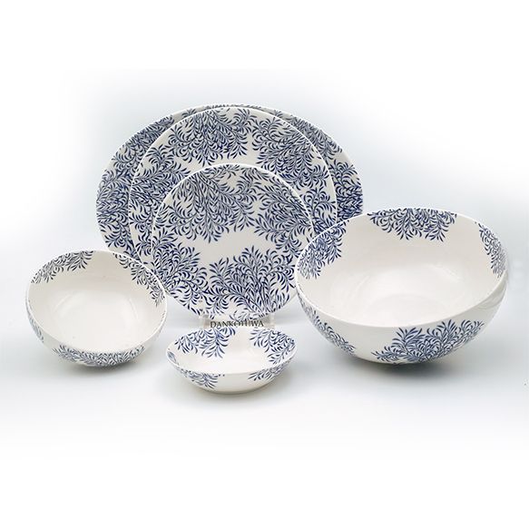 Dankotuwa | Blue Leaf 35 Pieces Dinner Set