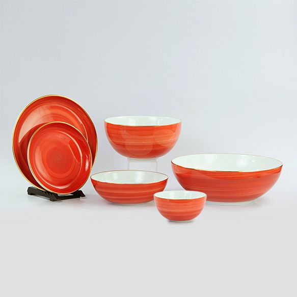 Dankotuwa | Spiral Galaxy Red 35 Pieces Dinner Set