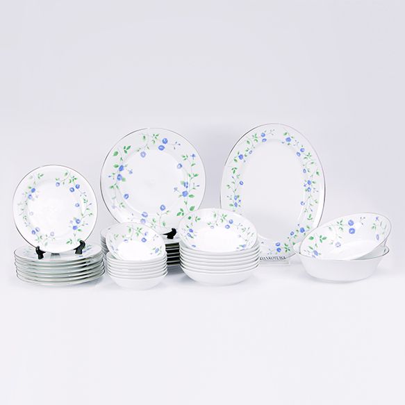 Dankotuwa | Blue Rose 35 Pieces Dinner Set