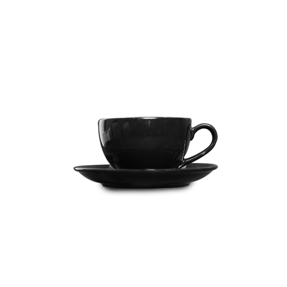 Dankotuwa | Black Glaze Coffee Cup & Saucer