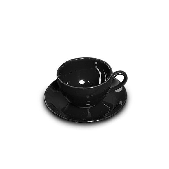 Dankotuwa | Black Glaze Coffee Cup & Saucer