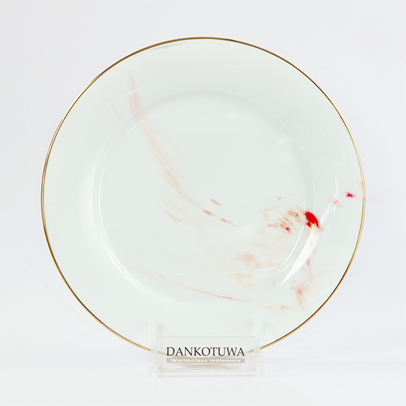 Dankotuwa | Marble Red 21 Pcs Dinner Set ( With Gold Line)