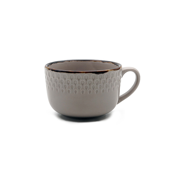 Dankotuwa | Water Drop Light Gray With Iron Edge 12 Pcs Tea Set
