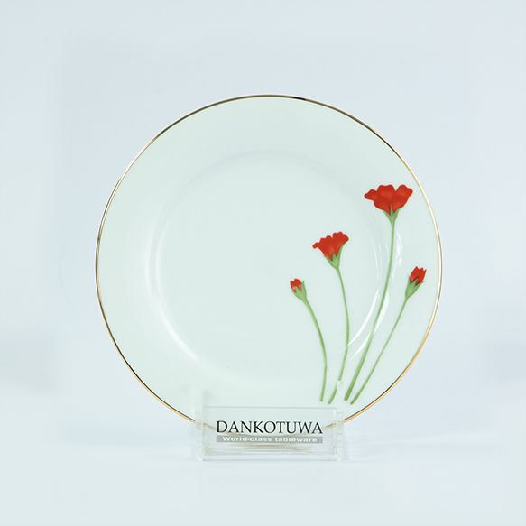 Dankotuwa | Red Flower Bread & Butter Plate