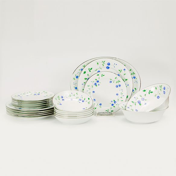 Dankotuwa | Blue Rose 21 Pieces Dinner Set + 2 Kids Mugs + 2 Color Mugs