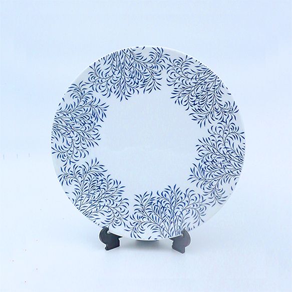 Dankotuwa | Blue Leaf Dinner Plate