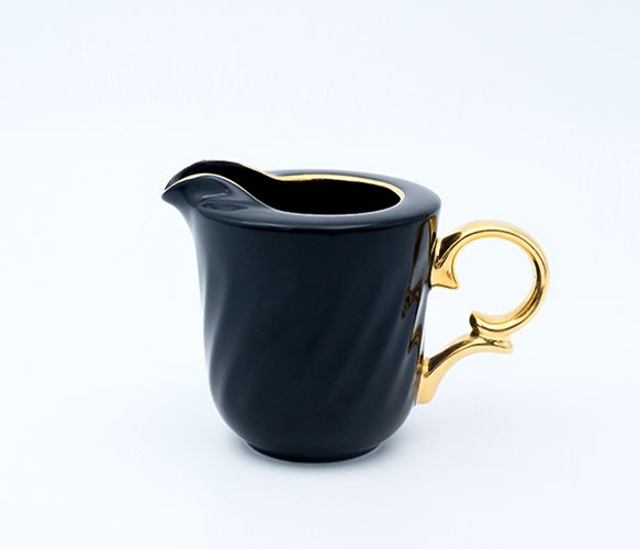 Dankotuwa | Black with Gold Handle 17 Pieces Tea Set