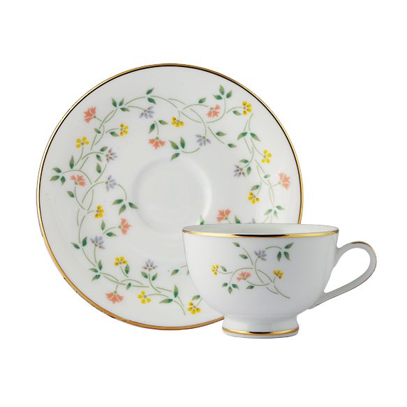 Dankotuwa | Floral Vines Tea Cup & Saucer