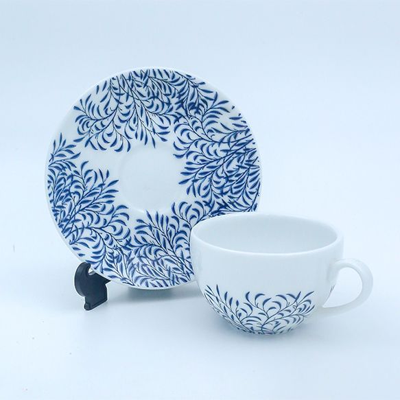 Dankotuwa | Blue Leaf Tea Cup & Saucer