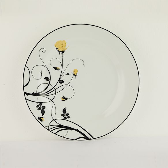 Dankotuwa | Black Rose Dinner Plate