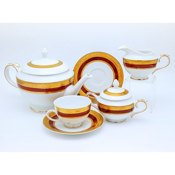 Dankotuwa | Empress Red 17 Pieces Tea Set