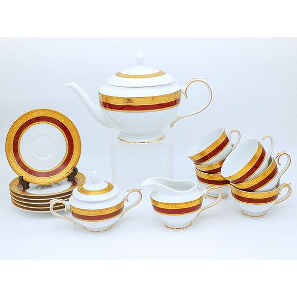 Dankotuwa | Empress Red 17 Pieces Tea Set