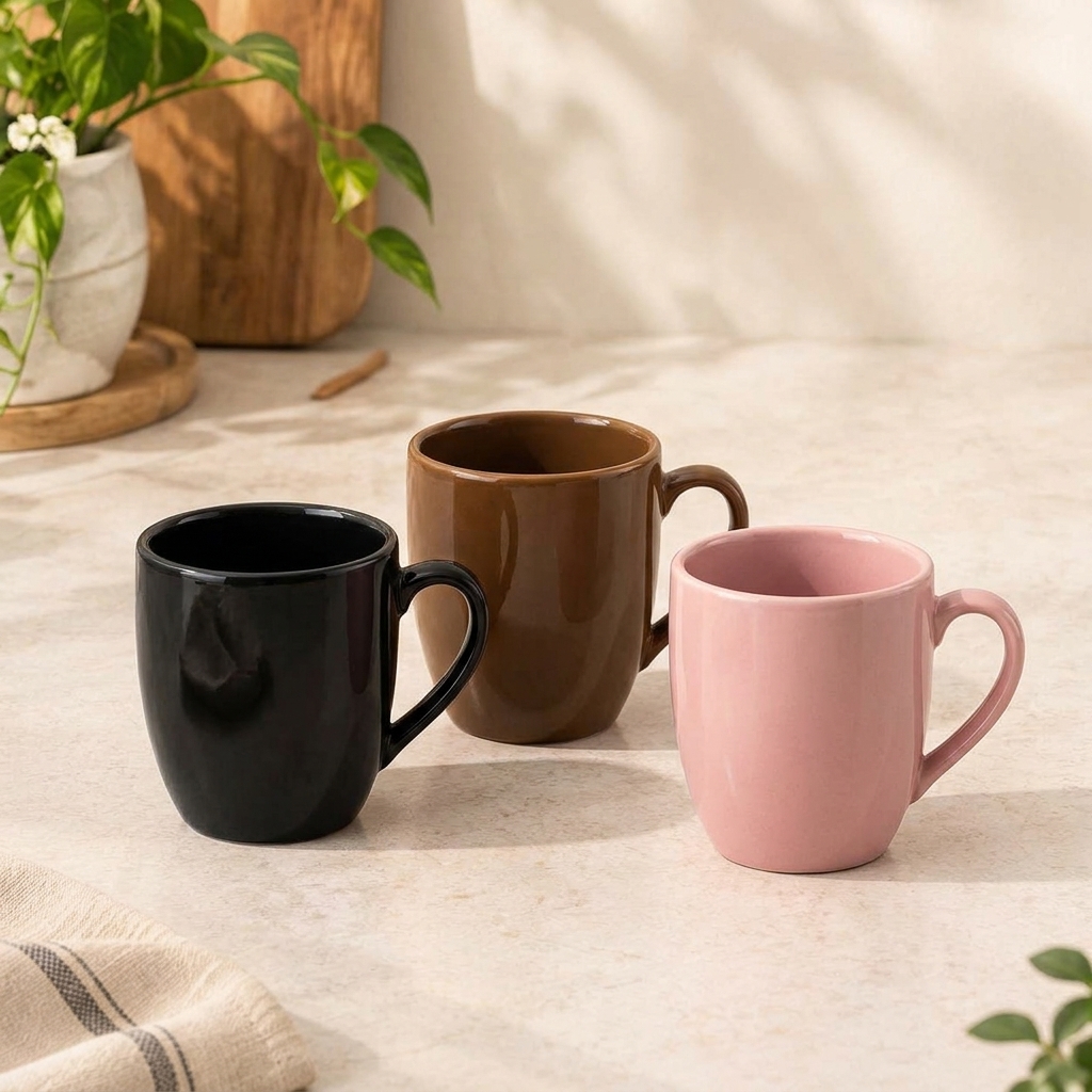 Dankotuwa | 12 Pcs Random Color Mug Set (3688 Body Shape)
