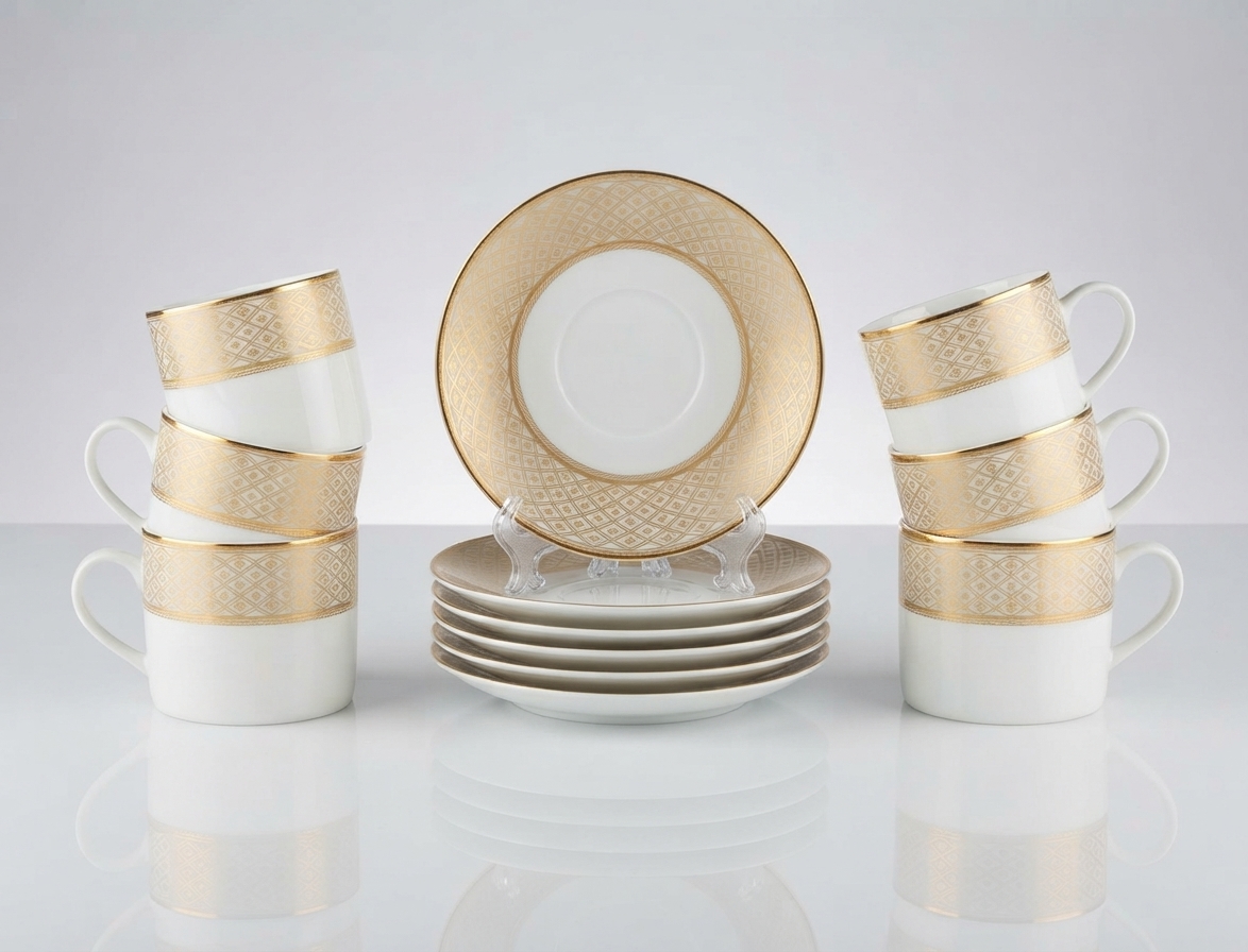 Dankotuwa | Roxie Gold 12 Pcs Tea Set