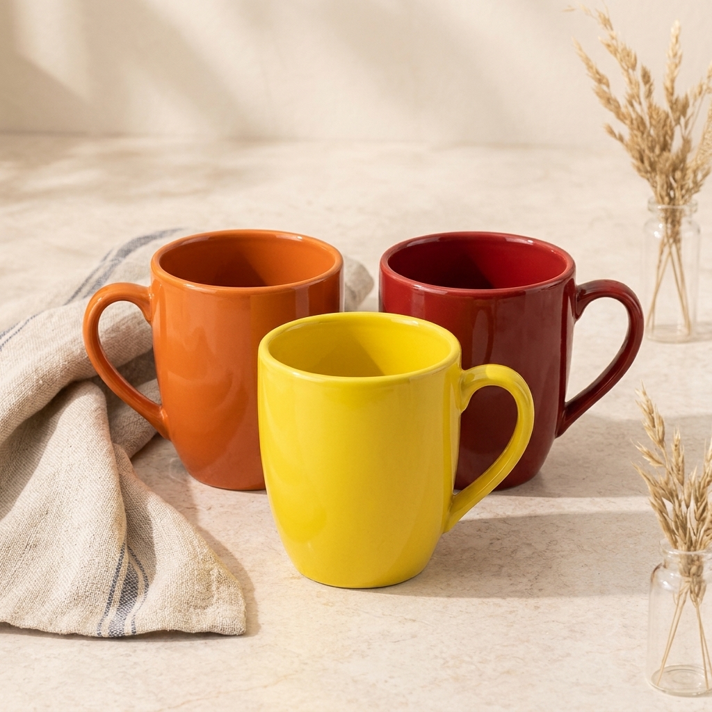 Dankotuwa | 12 Pcs Random Color Mug Set (3688 Body Shape)