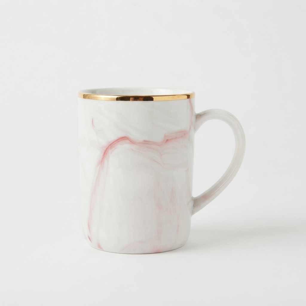 Dankotuwa | Marble Red With Gold Line Mug