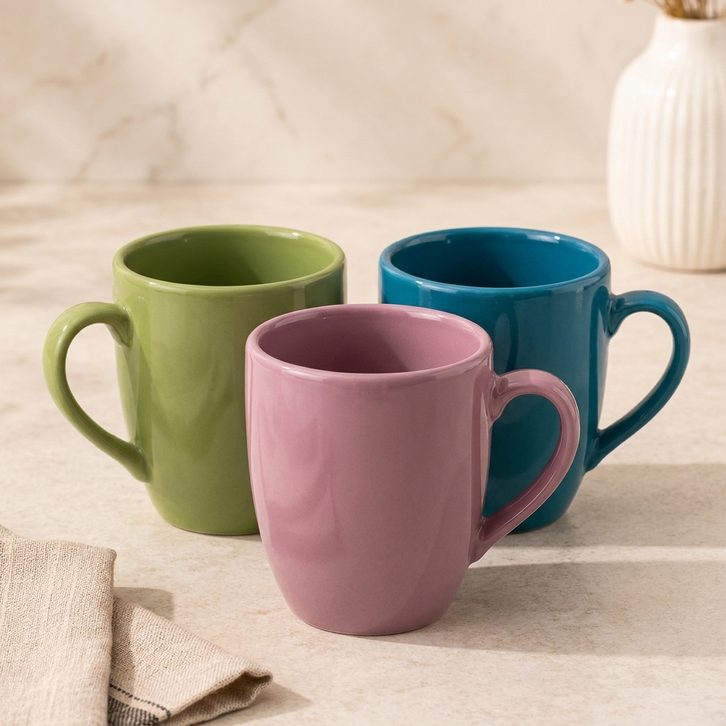 Dankotuwa | 12 Pcs Random Color Mug Set (3688 Body Shape)