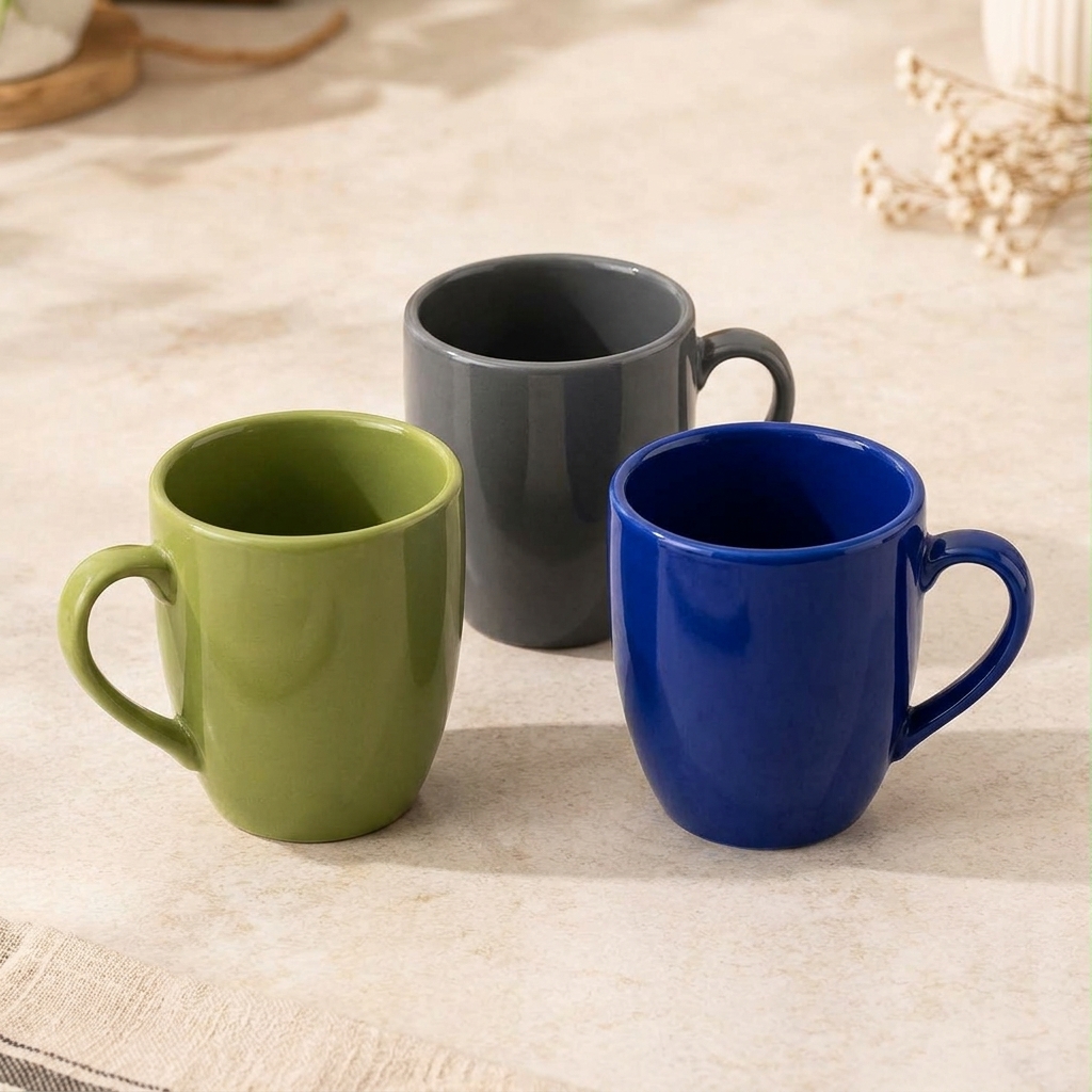 Dankotuwa | 12 Pcs Random Color Mug Set (3688 Body Shape)
