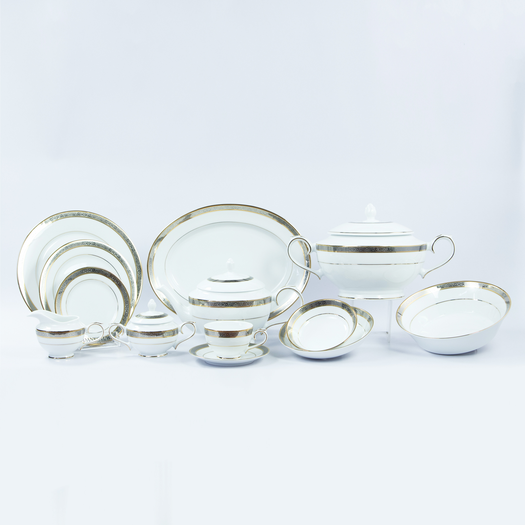 Dankotuwa | Golden Platinum 93 Pieces Dinner Set