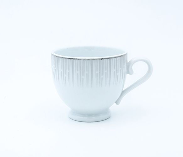 Dankotuwa | Luminous Silver Tea Cup & Saucer