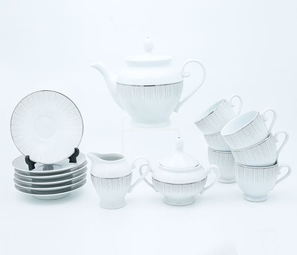 Dankotuwa | Luminous Silver 17 Pieces Tea Set