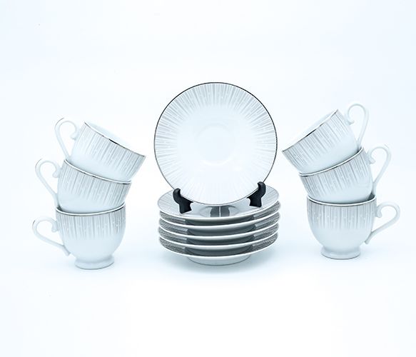 Dankotuwa | Luminous Silver 12 Pieces Tea Set