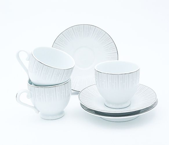 Dankotuwa | Luminous Silver 12 Pieces Tea Set