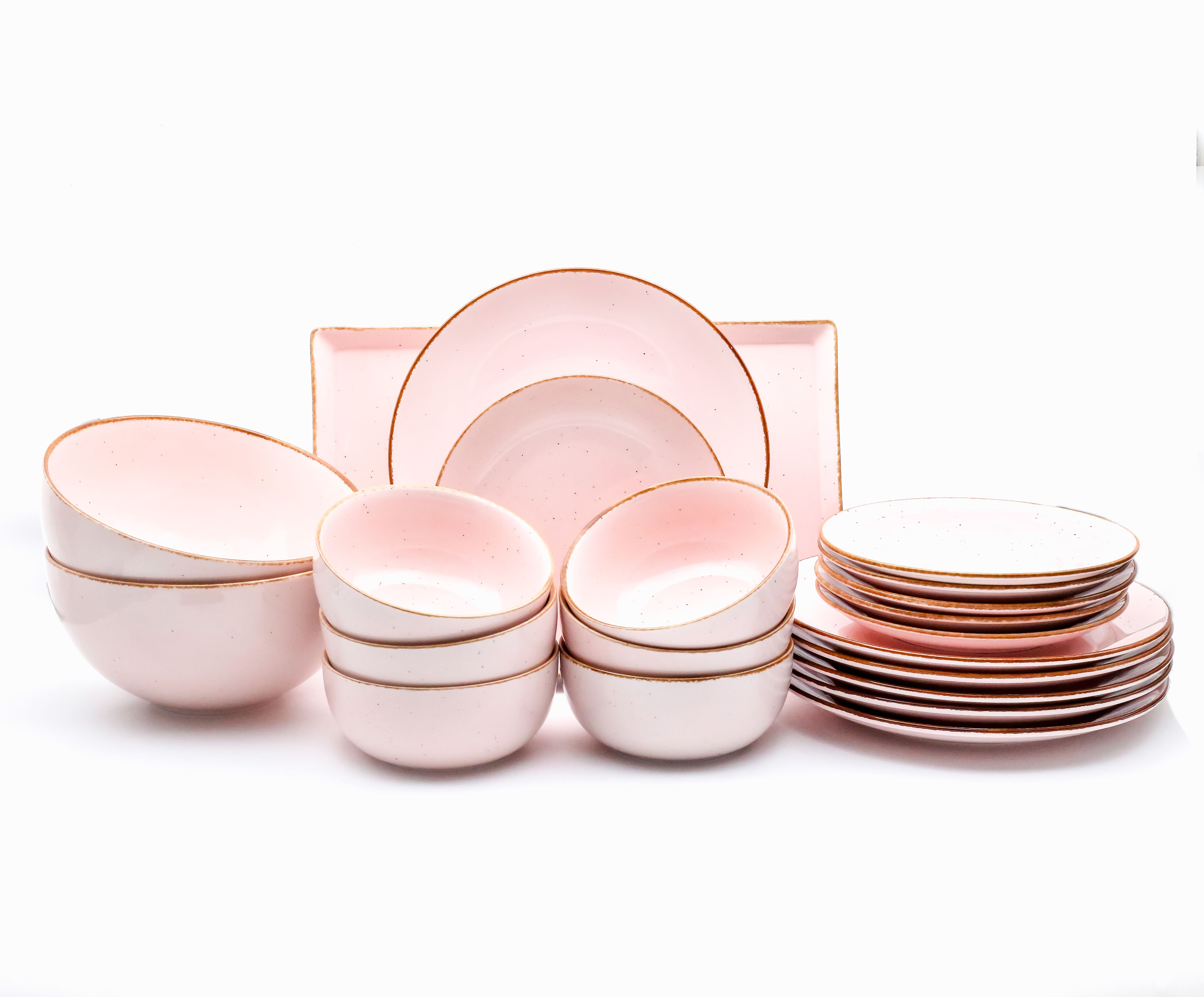 Dankotuwa | Paradise Pink 21 Pieces Dinner Set