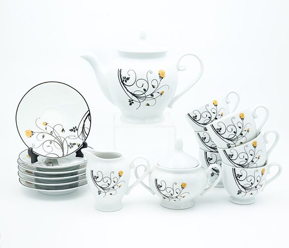 Dankotuwa | Black Rose 17 Pieces Tea Set