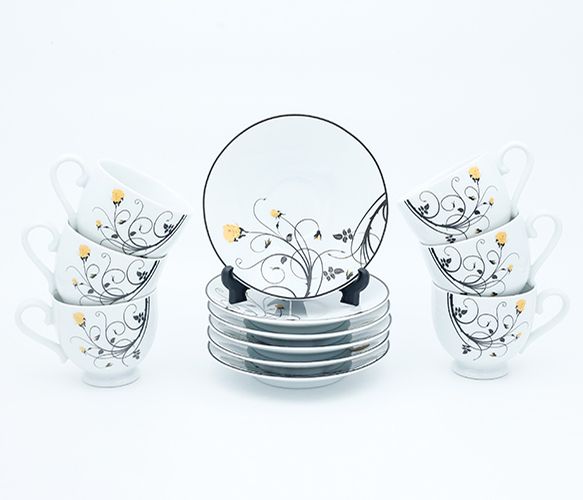 Dankotuwa | Black Rose 12 Pieces Tea Set