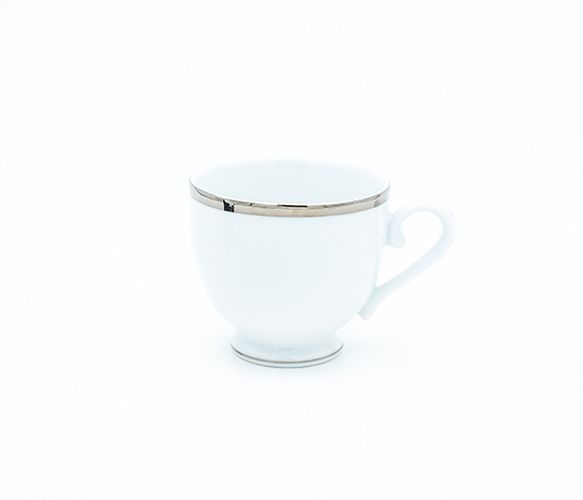 Dankotuwa | 5mm Silver Band Tea Cup & Saucer