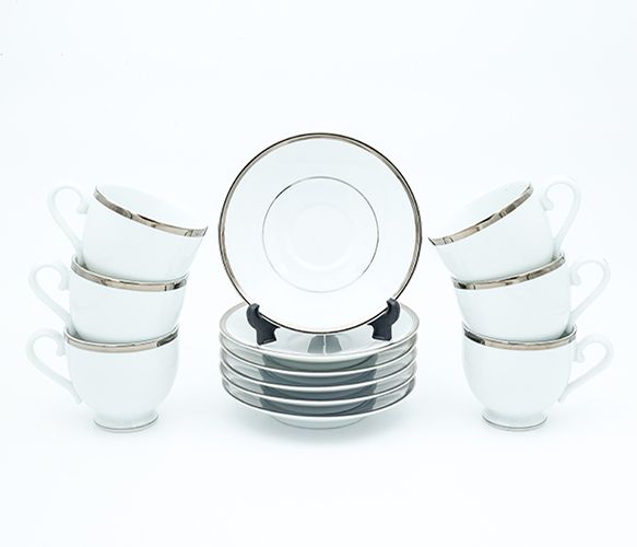 Dankotuwa | 5mm Silver Band 12 Pieces Tea Set