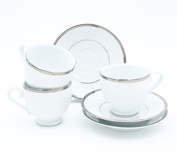 Dankotuwa | 5mm Silver Band 12 Pieces Tea Set