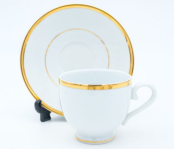 Dankotuwa | 5mm Gold Band Tea Cup & Saucer