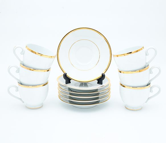 Dankotuwa | 5mm Gold Band 12 Pieces Tea Set