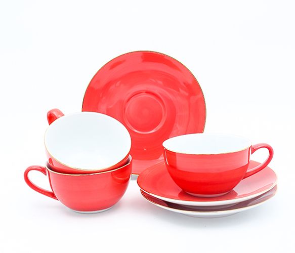 Dankotuwa | Spiral Galaxy Red 12 Pieces Tea Set