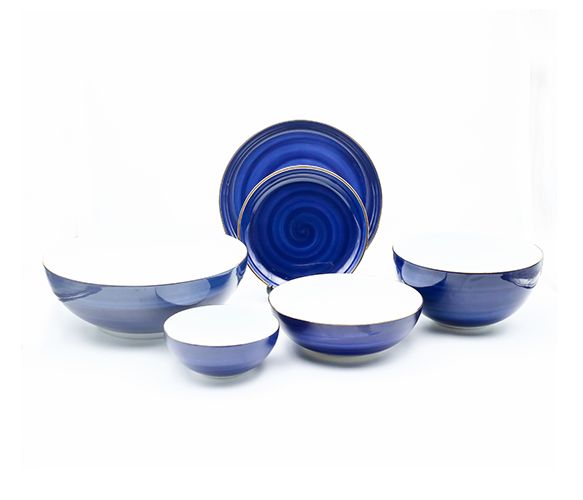 Dankotuwa | Spiral Galaxy Blue 35 Pieces Dinner Set