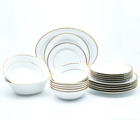 Dankotuwa | Infinity Gold Line 21 Pieces Dinner Set