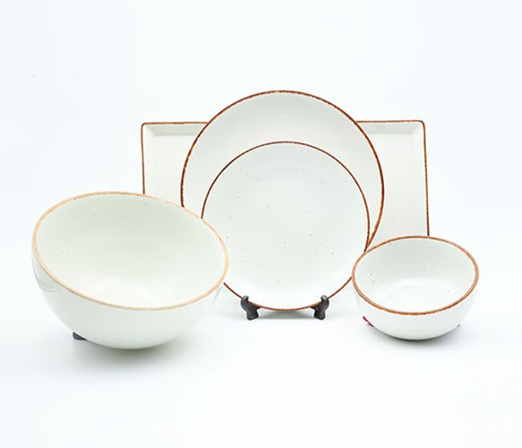 Dankotuwa | Speckled Brown 21 Pieces Dinner Set