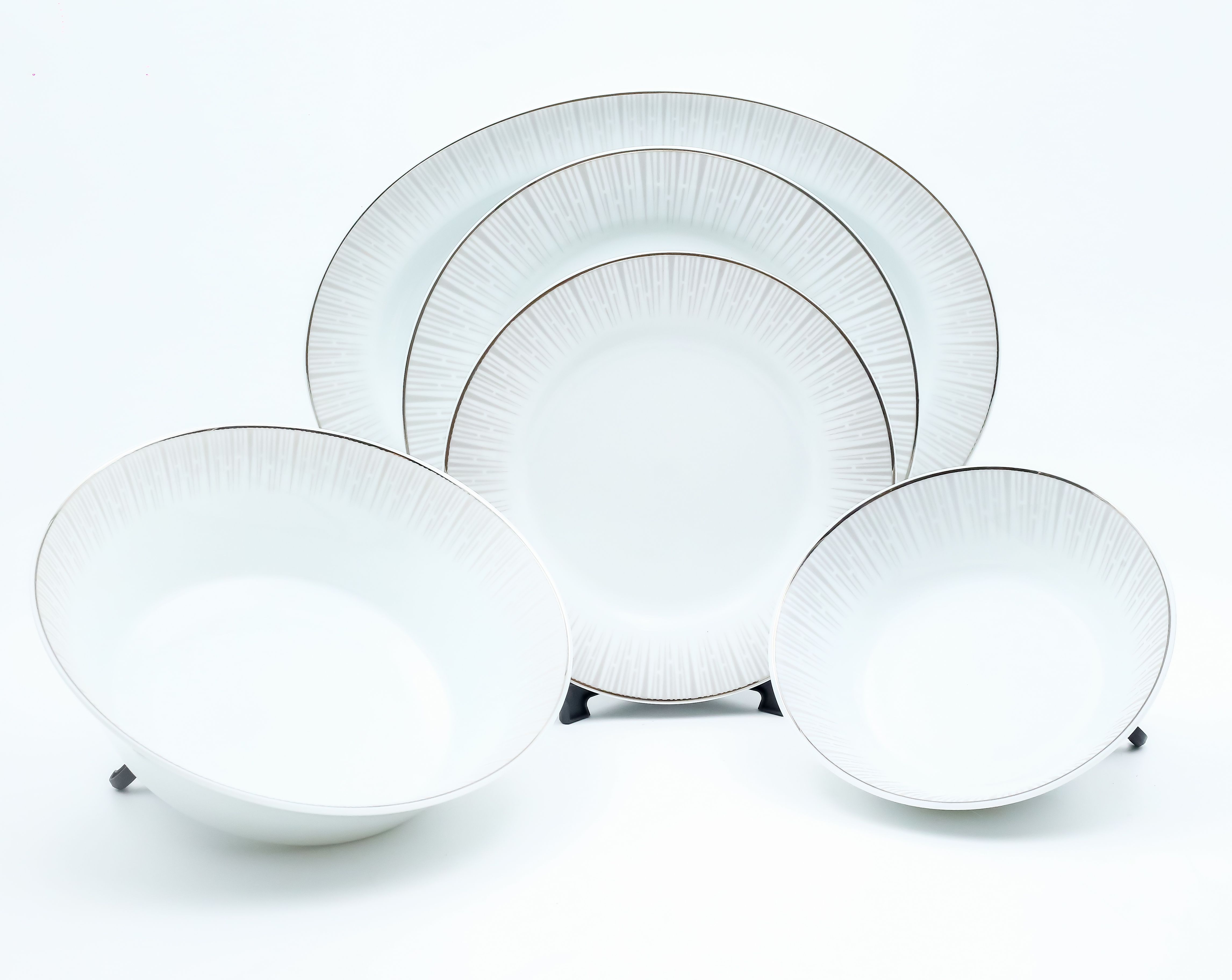 Dankotuwa | Luminous Silver 21 Pieces Dinner Set