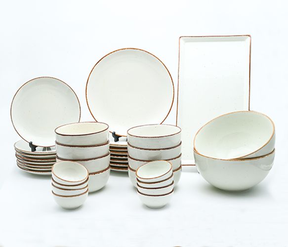 Dankotuwa | Speckled Brown 35 Pieces Dinner Set